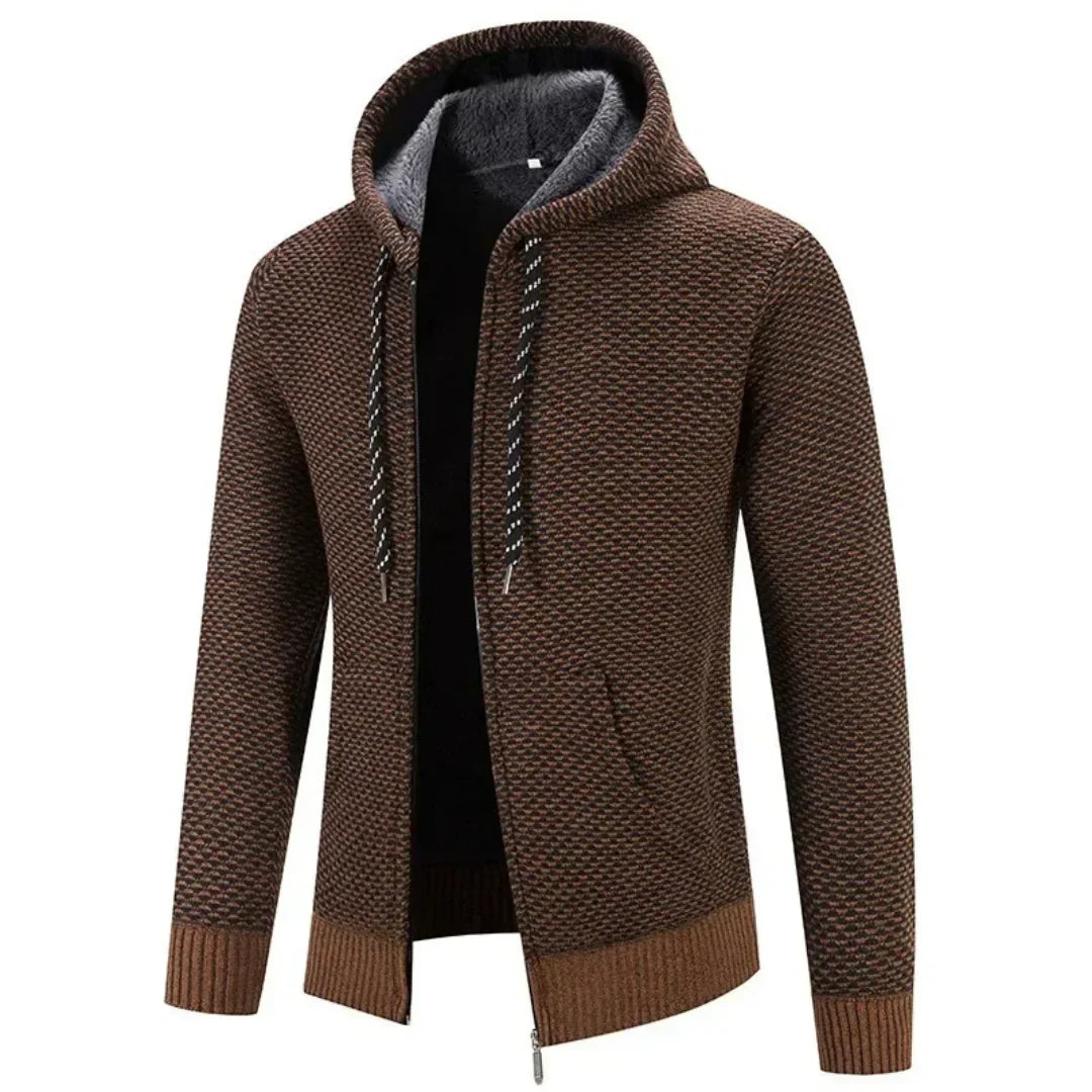 Maren | Knitted Hoodie Jacket with Fleece Lining