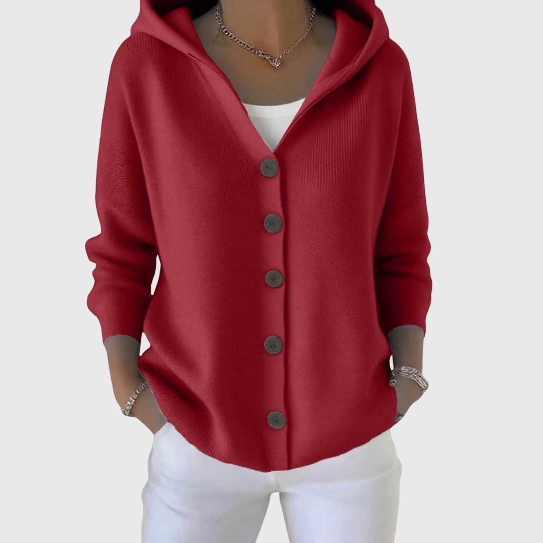 Nolwenn | Soft knit cardigan with hood