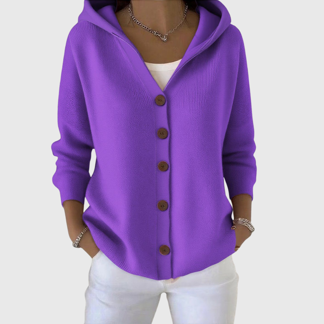 Nolwenn | Soft knit cardigan with hood