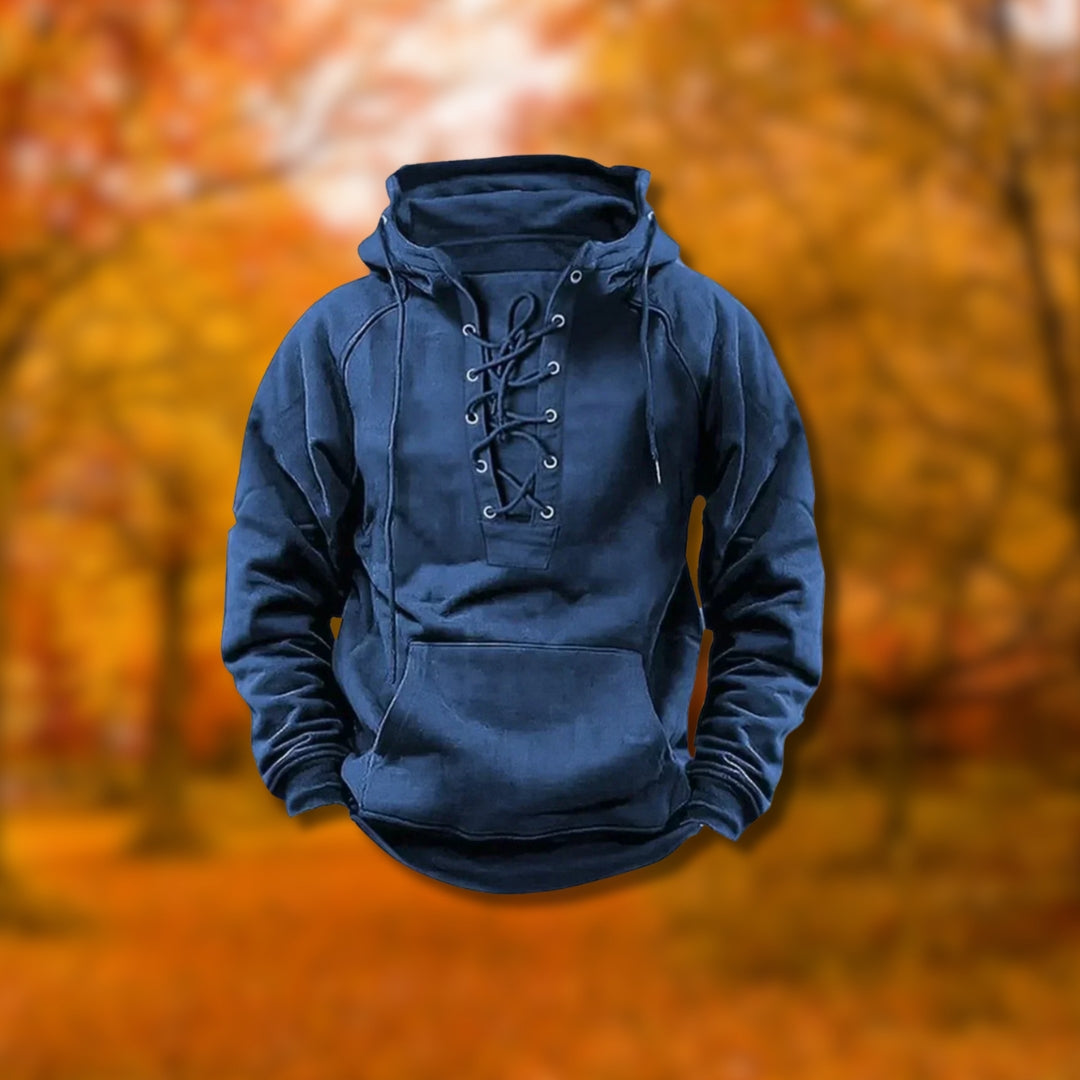 Matheus | Lace-Up Vintage Hoodie