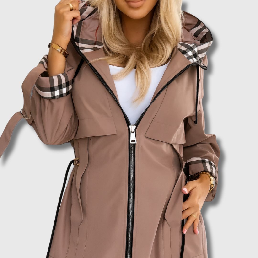 Aurélia | Long Hooded Transitional Jacket